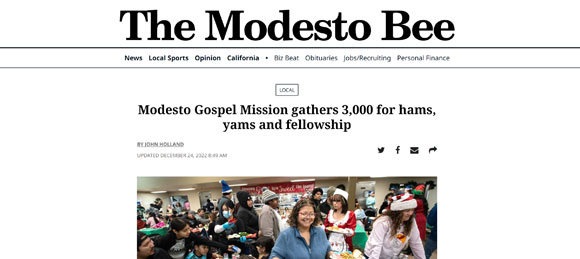 Modesto Gospel Mission gathers 3,000 for hams, yams and fellowship - Modesto Bee